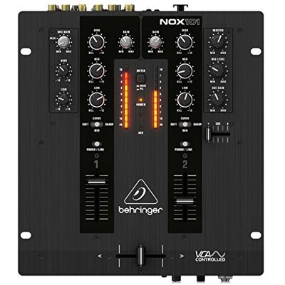 Behringer NOX101 Premium 2-kanaals DJ-mixer met volledige VCA-bediening en Ultraglide Crossfader Behringer NOX101 Premium 2-kanaals DJ-mixer met volledige VCA-bediening en Ultraglide Crossfader