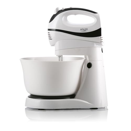 Adler AD 4206 handmixer met kom, 300 W, wit