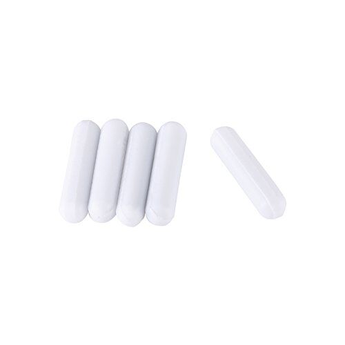 TOPINCN 5 Stks Magnetische Roerder Mixer Roer Bar Type-C Witte Kleur Ptfe Roer Bar Laboratorium Roerder Flea Lab voor Magnetische Mixer (C5 * 15Mm)