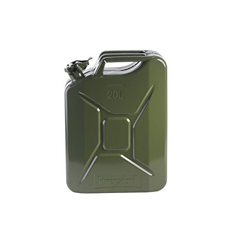 hünersdorff Metalen jerrycan CLASSIC 20l, met VN-goedkeuring voor benzine, diesel en andere gevaarlijke goederen, olijf