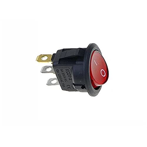 INFRI 5 STKS 12V LED tuimelschakelaar 20A 12V drukknopschakelaar Auto knop lichten AAN/UIT ronde tuimelschakelaar boot (kleur: rood)