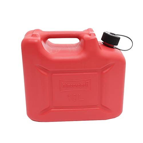 hünersdorff 801060 Brandstofjerrycan 10l PROFI 10l voor benzine, diesel en andere gevaarlijke goederen, VN-goedkeuring, made in Germany, TÜV-geteste productie, rood