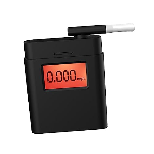 BCOATH Mini-alcoholtester Alcohol Tester Blaastest Adem Alcohol Tester Draagbare Blaastest Alcohol Tester Draagbare Alcohol Tester Digitale Display Zwarte Mini Alcohol Tester