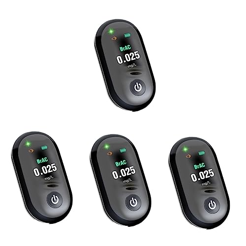 ULTECHNOVO 4 Stuks Alcohol Tester Mini-huis Ademhaler Ademanalyse Thuis Draagbare Blaastest Adem Analysator Detector Sleutelhanger Blaastest Adem Tester Controleur Geblazen Elektronisch