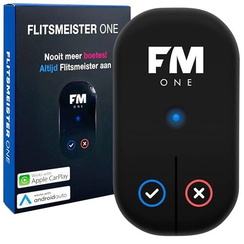 Flitsmeister ONE Compacte Waarschuwingsmelder voor Flitsers en Verkeerssituaties Werkt icm  App Voor Auto en Motor