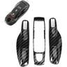 Nicoone 3 stks/set Carbon Fiber Stijl Auto Key Trim Cover Afstandsbediening Key Cover Fit voor Porsche Cayman/Macan/Boxster