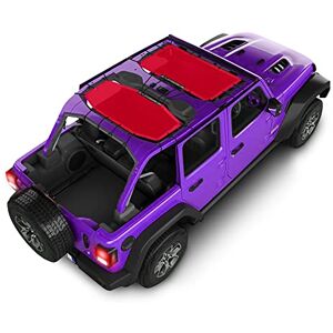 ALIEN SUNSHADE Jeep Wrangler 4-deurs JLU 2-delig zonnescherm voor en achter mesh top combo 2018+ (nieuwe carrosserie) (kersenrood) ALIEN SUNSHADE Jeep Wrangler 4-deurs JLU 2-delig zonnescherm voor en achter mesh top combo 2018+ (nieuwe carrosserie) (kersenrood)