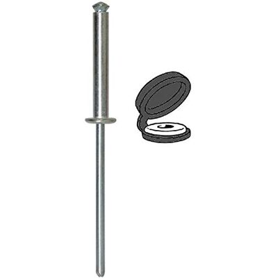 Restagraf 4778 klinknagels, zwart, 16 tot 21 mm x 26 mm Restagraf 4778 klinknagels, zwart, 16 tot 21 mm x 26 mm