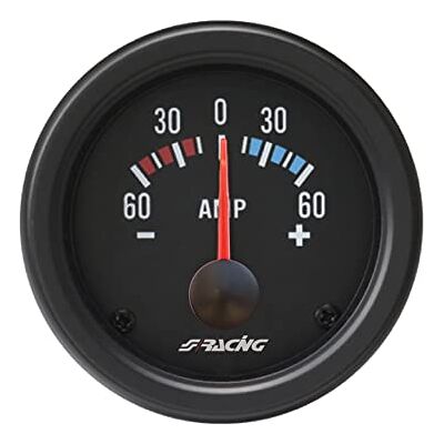 Simoni Racing Ampèremeter Elektrisch Indicator - Zwarte Lijn Backlit Simoni Racing Ampèremeter Elektrisch Indicator - Zwarte Lijn Backlit