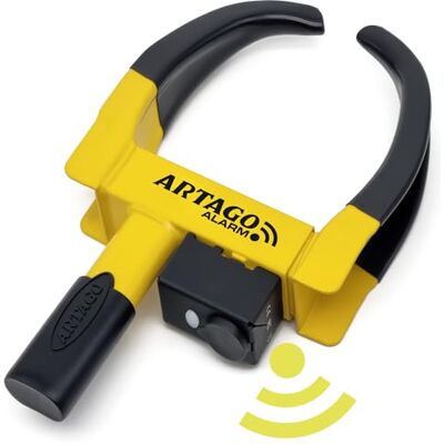 Artago ART872 Wielklem Met Alarm 120dB, Don't Touch System, Anti-roest Behandeling, LED Licht AAN Knop, Lange Levensduur CR2 Batterij,Antidiefstalbeveiligingsslot voor Auto, Aanhanger, Caravan, Busje Artago ART872 Wielklem Met Alarm 120dB, Don't Touch System, Anti-roest Behandeling, LED Licht AAN Knop, Lange Levensduur CR2 Batterij,Antidiefstalbeveiligingsslot voor Auto, Aanhanger, Caravan, Busje