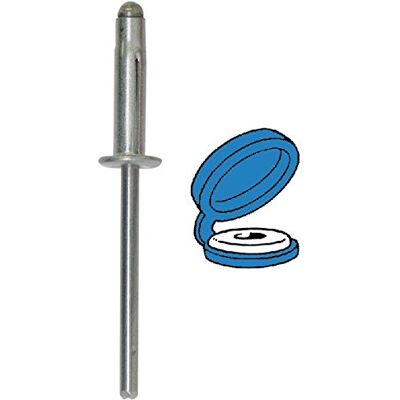 Restagraf 4506 Blauwe klinknagels, 0 tot 6,3 mm x 17,5 mm Restagraf 4506 Blauwe klinknagels, 0 tot 6,3 mm x 17,5 mm