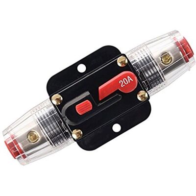RKURCK 20 Amp Stroomonderbreker, handmatige reset, inline zekeringomvormer voor auto, marine, trollingmotoren, boot, ATV, audio, zonne-omvormer, systeembescherming 12V-24V DC 20 Amp (zekeringhouder, RKURCK 20 Amp Stroomonderbreker, handmatige reset, inline zekeringomvormer voor auto, marine, trollingmotoren, boot, ATV, audio, zonne-omvormer, systeembescherming 12V-24V DC 20 Amp (zekeringhouder,