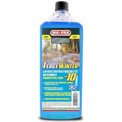 Mafra Ma-Fra, Tergy Winter -10 °C, ruitensproeiervloeistof, met antikalk en antivries, verwijdert verkeersfilm, zorgt voor een soepele werking van de ruitensproeier, formaat 1000 ml Mafra Ma-Fra, Tergy Winter -10 °C, ruitensproeiervloeistof, met antikalk en antivries, verwijdert verkeersfilm, zorgt voor een soepele werking van de ruitensproeier, formaat 1000 ml