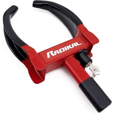RADIKAL RK1001 Wielklem Auto Startonderbreker Wielklauw Parkeerklauw Stacaravan Sanhanger, Caravan, Autoslot Uitschuifbare Stalen Klem, PVC-Bescherming, Universeel RADIKAL RK1001 Wielklem Auto Startonderbreker Wielklauw Parkeerklauw Stacaravan Sanhanger, Caravan, Autoslot Uitschuifbare Stalen Klem, PVC-Bescherming, Universeel