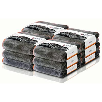 Glart 443TPO set van 12 premium pluizige 600 GSM automicrovezeldoeken, sterk absorptievermogen en ultrazachte, pluisvrije poetsdoeken voor auto's, wasset voor auto en motorfiets, 40 × 40 cm, oranje Glart 443TPO set van 12 premium pluizige 600 GSM automicrovezeldoeken, sterk absorptievermogen en ultrazachte, pluisvrije poetsdoeken voor auto's, wasset voor auto en motorfiets, 40 × 40 cm, oranje