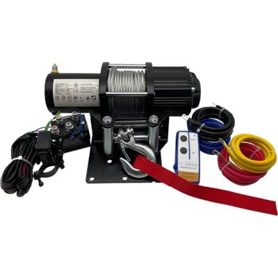 Berger + Schröter GmbH Berger & Schröter Professionele kabellier, motor, kabellier, elektrische motorlier, 12 V, staalkabel, 3150 kg trekkracht, 14 m touwlengte Berger + Schröter GmbH Berger & Schröter Professionele kabellier, motor, kabellier, elektrische motorlier, 12 V, staalkabel, 3150 kg trekkracht, 14 m touwlengte