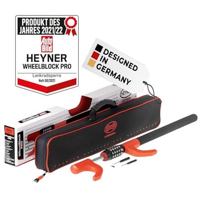 HEYNER ® Stuurblokkering, immobilisatiesysteem met cijferslot, diefstalbeveiliging voor personenauto's, extra lang HEYNER ® Stuurblokkering, immobilisatiesysteem met cijferslot, diefstalbeveiliging voor personenauto's, extra lang