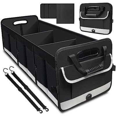 AOPHY Trunk Organizer voor auto, auto opslag organizer met anti-slip bodem strips, 95L grote capaciteit cargo organizer voor SUV, vrachtwagen, sedan, waterdichte draagbare auto organisatoren voor AOPHY Trunk Organizer voor auto, auto opslag organizer met anti-slip bodem strips, 95L grote capaciteit cargo organizer voor SUV, vrachtwagen, sedan, waterdichte draagbare auto organisatoren voor