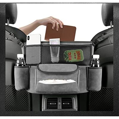 JEYODA Auto Handtas Houder Tussen Stoelen Suede Grote Capaciteit Auto Portemonnee Houder Automotive Consoles & Organisatoren voor Document Telefoon Opslag (1925-stijl 2 grijs) JEYODA Auto Handtas Houder Tussen Stoelen Suede Grote Capaciteit Auto Portemonnee Houder Automotive Consoles & Organisatoren voor Document Telefoon Opslag (1925-stijl 2 grijs)