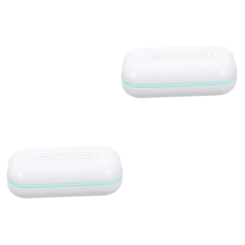 NIYANGLE Slijper 2Pcs Geneeskunde Cutter Geneeskunde Boxcutter Pil Splitter Cutter Compartimenten Geneeskunde Crusher Snijders Tablet Cutter Dozen Geneeskunde Cutter Abs Wit Pillenmolen