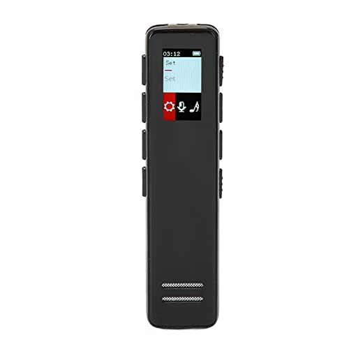 Elprico Digitale Spraakrecorder, Spraakgestuurde Recorder met Afspelen, Mini Omnidirectionele Pick-up DSP Ruisonderdrukking MP3-speler HiFi Draagbare Recorder voor Lezingen (16 GB)