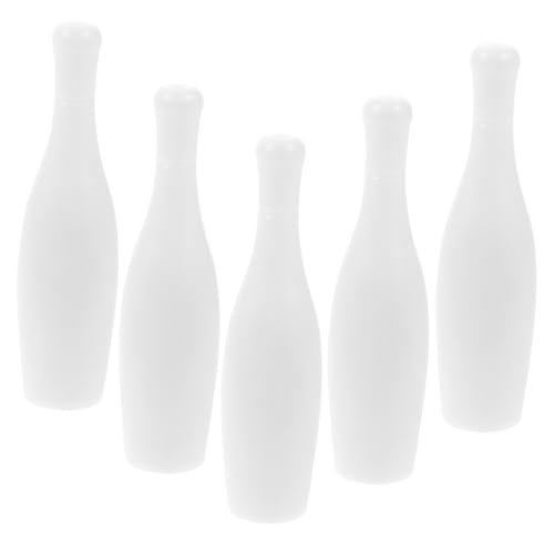 KOMBIUDA 20 Stuks mini-bowlen Kunststof bowlingpin Mini-bowlingset mini-bowlingpin bulk Kunststof bowlingset bowling accessoire bowling aanbod binnen suite Onderdeel rekwisieten kind wit