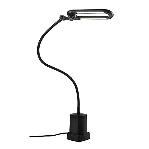 HEDI LED-werkbanklamp (werklamp 9 watt, aansluitkabel 3 m, 3 helderheidsniveaus, incl. tafelklem + houdermagneet) ML1209FLED
