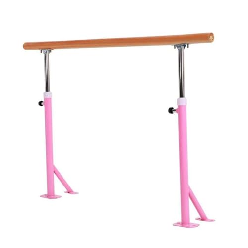 IXIETY Vrijstaande draagbare balletbar, mobiele balletuitrusting met stretchpaal met antislip, stretchende ballettraining for gymstudio (Color : Pink, Size : 150cm)