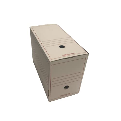 IDMENAGE KANTOOR DEPOT ARCHIEFBOXEN ABLAGEBOXEN TRANSFER DOCUMENTEN 335 X 167 X 245 MM WIT EN ROOD X12