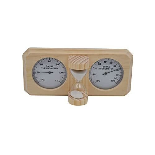 SPIRATO Sauna Combi Instrument Thermometer Hygrometer met zandloper