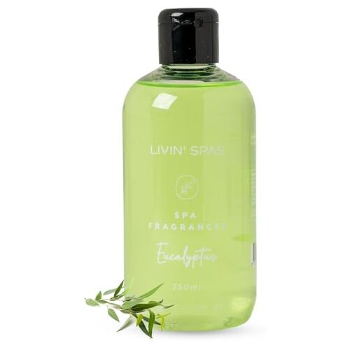 LIVIN' Whirlpool geur geur voor whirlpool 1 x 250 ml eucalyptus spa-aroma etherische oliën en kruiden aromatherapie voor whirlpools, spa's, massagebaden en whirlpools