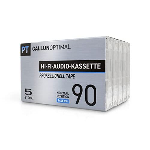 GALLUNOPTIMAL PT90 Audiocassettes 90 min. Lege cassettes in professionele TAPE-uitvoering