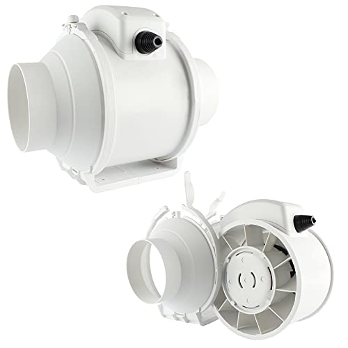 MKK Buisventilator, kanaalventilator, kanaalventilator, buisventilator, inschuifventilator, 2 standen, Ø 125 mm