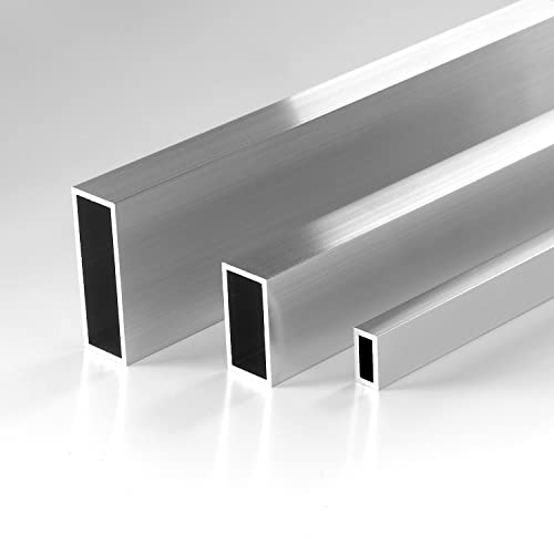 IndustryEU Aluminium rechthoekige buis, aluminium profiel, holle buis, kantbuis, aluminium profiel, vele maten, lengte 200 cm (35 mm * 17 mm * 2 mm)