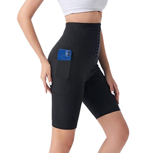 Yeeda Gewichtsverlies Sauna Sweat Shorts Hoge taille Afslanken Sauna Shorts, Sauna Zweet Broek voor Vrouwen, Mesh Kruis Zweet Broek voor Hot Workout Gewichtsverlies Vorm Lichaam