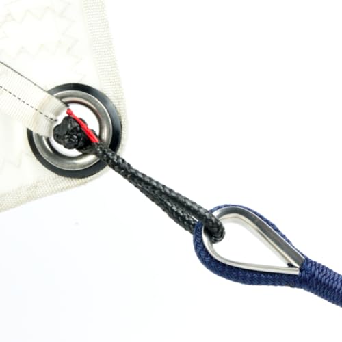 OS-Ropes unlimited , Dyneema® touwklemmen met opener, zachte schacht 4/6/8/10 mm, grijs/zwart, handgemaakt uit Duitsland, speciaal ontwikkeld voor gebruik in maritieme omgevingen (zwart, 10 mm)