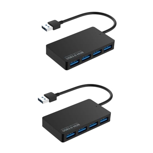 PartyKindom 2 Stuks Data Usb-hubs Usb-hub Kaartlezer Lan-poort Hubs Meerdere Usb-poorten Type c Naven Draagbare Usb-hubs Computer Usb-hubs Usb 3.0-hubs Usb c Hub-adapter Draagbaar Naaf Naaf