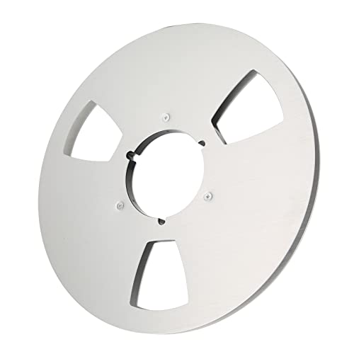 ZJchao Lege Tapespoel, Lege Tapespoel Vervanging 10 Inch Open Spoel Opnamespoel voor Grand Master 456 Geluidsspoelen voor 1/4 Inch Tape (SILVER)