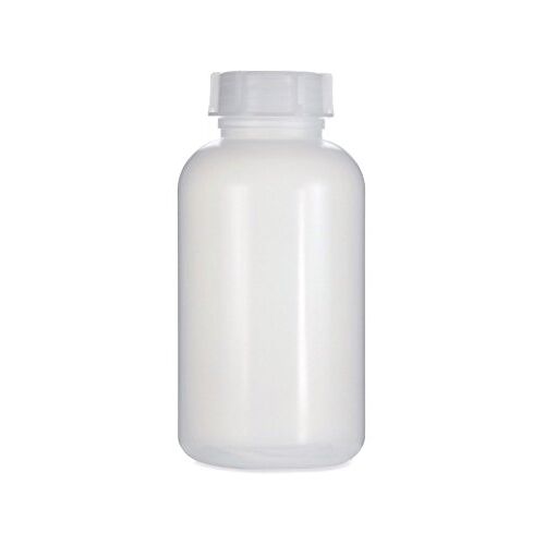 Octopus 1x 2000 ml fles van LDPE met brede hals met schroefdop, lege chemiefles, laboratoriumfles met deksel als opbergvak voor laboratorium, keuken of hobby