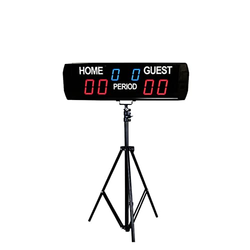 WYRMB Elektronisch scorebord Draagbaar digitaal led-scorebord, op batterijen werkend draagbaar tafelblad elektronisch scorebord met zoemer, countdown-timer en score voor games Led-scorebord (scorebord 1)