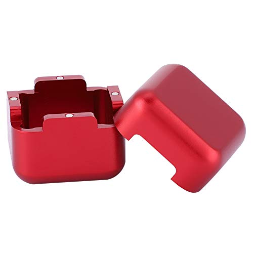 NestNiche Biljartkrijthouder, Biljartkrijt Draagtas, Aluminium Draagbare Mini Magnetische Poolkrijthouder, Biljartaccessoire(Rood)