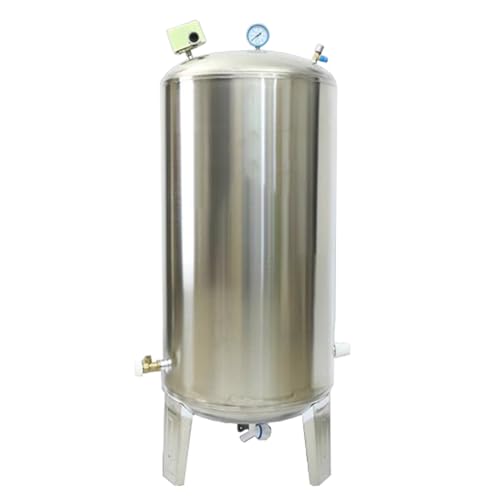 WAHHWF 15 25 40 50 65 80 100 gallon waterdruktank roestvrij staal voor water/putpomp, verticale wateropslag blaascontainers met montagekit voor watersysteem onder druk (maat: 160L/42,3 Gal(95