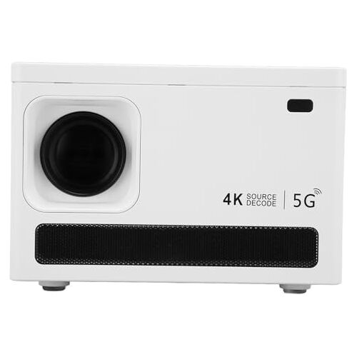 ASHATA Miniprojector, 1280X720P voor Android-videoprojector, HiFi WiFi Dual Band Multimediaprojector Home Theatre-filmprojector 1GB en 8GB met USB DC AV voor HDMI (EU)