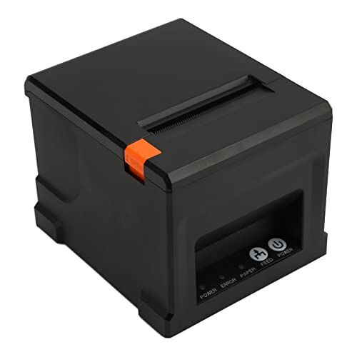 ASHATA Thermische Printer, USB Thermische Bonprinter, USB-poort 300 Mm/S 80 Mm ABS Draagbare Thermische Bonprinter voor Zakelijke POS-systemen voor Win