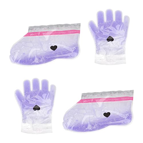 SOESFOUFU 2 Paar Wax Handschoenen Manicuresets Laarzen Van Paraffinewas Paraffine Covers Paraffinewas Zakken Paraffine Bad Zakken Paraffine Handtassen Werk Pe Zak Voering Zorg Paars