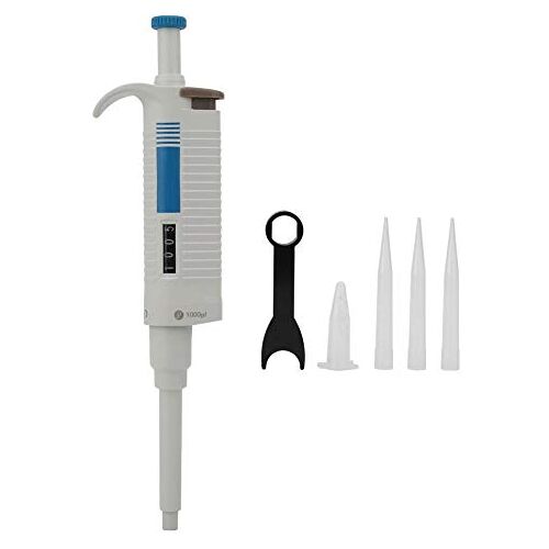 Qinlorgo n Instelbare pipet micropipet zeer nauwkeurige P1000 handmatige eenkanaals instelbare laboratoriumsterilisatie micropipet 100-1000μl