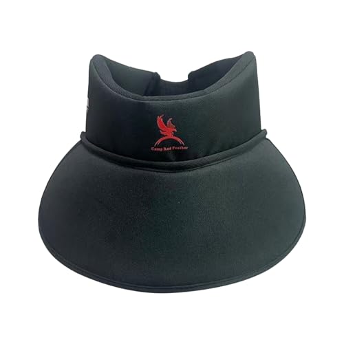 Erice Hockey-nekbeschermer, verstelbare nekbeschermer voor ijshockeynek, halsbeschermer met nekbescherming, ademende sporthalsbeschermer met ergonomische borstbeschermer voor atleten