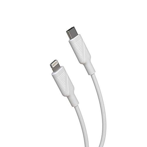 MUVIT CHANGE Muvit voor wisselkabel, USB C/Lightning, MFI, 1,2 m, blanco