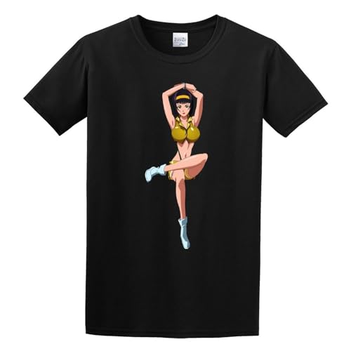 MAMAGUO Cowboy Bebop Faye Valentine Herenshirt met lange mouwen, Zwart, L