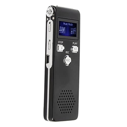 Aeun Digitale spraakrecorder, MP3-speler HD ruisonderdrukking spraakrecorder opname met één knop voor interview (8G)